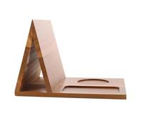 HANABASS Book Design Phone Wooden with Holder Triangle Cup Stand and Multi-Functional Rest Accessible Shelving Bedside for Desktop Use for Nightstand Reading