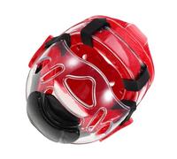 HANABASS Boxing Headgear Red Taekwondo Sparring Helmet with Soft Breathable Sweat Wicking Liner Lightweight Martial Arts Protective Headgear for Karate Wrestling Training