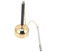 HANABASS Brass Yin Qing Small Portable Buddhist Percussion Instrument for Temple Rituals, Meditation Sound Chime Handbell for Praying and Chanting, Delicate Yin Qing Adornment for Taoist Ceremony