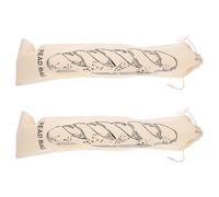 HANABASS Bread Bags Stylish Modern with Drawstring Closure 2pcs Linen Reusable Bread Storage Bags for Homemade and Bakery Use Kitchen Storage