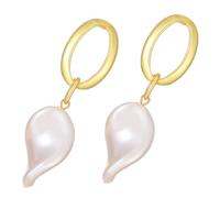 HANABASS Bridal Pearl Drop Earrings for Women Dangle Baroque Irregular Shape Elegant Wedding Jewelry Gift for Birthday Festival Daily Wear Charming Fashion Accessory