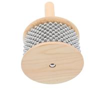 HANABASS Cabasa Percussion Instrument Aesthetic Wooden Design with Beads for Beginners and Adults for Classroom Outdoor and Concert Music Education