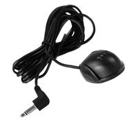 HANABASS Car Microphone 3.5mm External Mic for Vehicle Audio Radio Aux Mic with Clip Black Wired Microphone for Car Speakerphone and Hands-free Calls