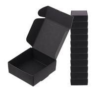 HANABASS Cardboard Mailing Boxes 20Pcs Black Paper Packing Boxes Compressible and Anti-Fall Properties for Shipping and Small Storage Needs