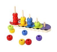 HANABASS Caterpillar Stacking Blocks Educational Building for Smooth Surface Practical Montessori Stacking Birthday Early Learning and Sensory Development