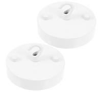 HANABASS Ceiling Light Plate Easy to Disassemble and Assemble White Iron and Aluminum Alloy 2pcs with Sturdy Canopy Hook for DIY Indoor Chandeliers and Lighting Fixture Assembly