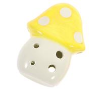 HANABASS Ceramic 6-hole Mushroom Ocarina in C Mid Range, Portable Ethnic Wind Instrument for Kids Beginners, Yellow Musical Toy for Student Practice and Learning