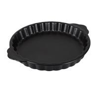 HANABASS Ceramic Baking Tray with Handles for Kitchen Bakeware, Black Food Baking Dish Made of Sturdy Ceramics, Simple Stylish Design to Avoid Burns and Protect Your Safety, for Oven