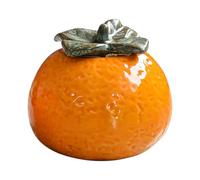 HANABASS Ceramic Orange Tea Storage Jar Vintage Sealed Preservation Easy to Clean Orange Shaped Stylish Food Sealing Can for Kitchen and Party Decor