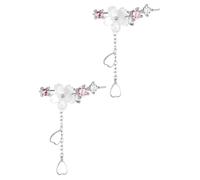 HANABASS Cherry Blossom Floral Dangle Earrings for Women Lightweight Flower Drop Tassel Earrings with Decorative Blossom Design Elegant Jewelry for Parties Birthdays Daily Wear