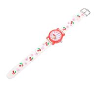 HANABASS Children Cartoon Quartz Watch with Comfortable Silicone Wrist Band and Adjustable Strap Waterproof Design Featuring Cartoon Cherry and Floret Pattern Birthday