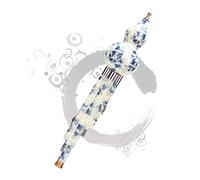 HANABASS Chinese Gourd Flute Elegant Synthetic Porcelain Instrument for Beginners Delicate and Pattern Pure Tone for Music Development for Chinese Culture
