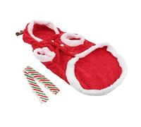 HANABASS Christmas Pet Costume Set with Plush Reindeer Antlers and Flannel Neckerchief Warm Dog Outfit for Pets Autumn Winter Spring Stylish and Cozy Cloak for Holiday Parties