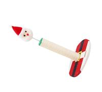 HANABASS Christmas Santa Cat Scratching Post for Kittens Small Sisal Vertical Scratcher Pole Indoor Cat Climbing