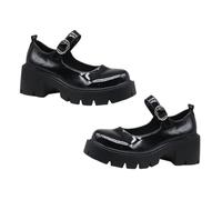 HANABASS Chunky Heels Mary Shoes Women S Platform Casual Footwear Comfortable Thick Heel Work Party Formal Spring Autumn Black