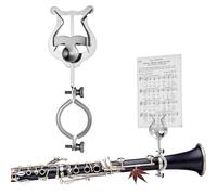 HANABASS Clarinet Lyre Clip with Secure Hold Compact Design for Marching Band Music Sheet Versatile Holder for Various Instruments