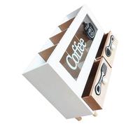 HANABASS Coffee Storage Box and Double-layer with Retro Nordic Style Portable and Easy to Use Synthetic Material Coffee Case Shopping Malls Simple Design Storage Organizer