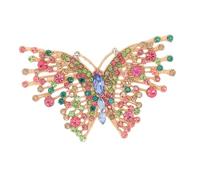 HANABASS Colorful Butterfly Brooch Zinc Alloy Lapel Pin Unique Scarf Pin Accessory for Women Stylish Animal Corsage Decoration for Hats Clothing