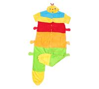 HANABASS Colorful Cartoon Caterpillar Onesie Pajamas for Adults Men Women Soft Flannel Winter Sleepwear Loungewear Cozy Halloween Party Costume Homewear for Couples Multi