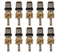 HANABASS Copper Valve Core Easy Installation 10pcs for R134a3 Model, Sturdy Full Copper Material with Precise Charging Automotive Air Conditioning System, and Replacing and Repairing