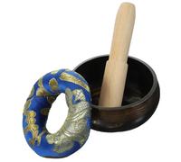 HANABASS Copper Yoga Singing Bowl Set with Wood Rod, Lightweight and Calming Effects for Meditation and Traveling, Simple Style, Golden Finish, Suitable for Men Color Style