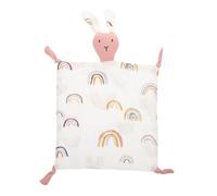 HANABASS Cotton Muslin Baby Comforter Soft Towel for Newborns Pink Cute Bunny Shape Enhances Visual and Tactile Stimulation Soothing Sleep Companion