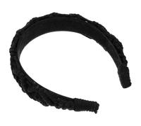 HANABASS Cotton Rope Braid Headband for Women Wide Decorative Hairband with Soft Flexible Fit Classic Black Handmade Nordic Style for Face Washing Makeup and Casual Wear
