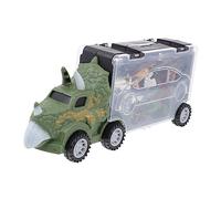 HANABASS Creative Dinosaur Shaped Animal Truck for Cartoon Container Carrier with Snap Close Lids and Sturdy Handle Imaginative Playset for Boys and Birthday
