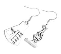 HANABASS Creative Microscope Dangle Earrings for Women and Teen Alloy Science Jewelry Unique Biology Chemistry Drop Earrings for School and Casual Wear