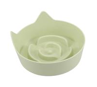 HANABASS Cute Cat Food Bowl with Non Skid Bottom Feeding Dish for Indoor Cats and Small Dogs Durable Plastic Design Bright Fun Ear Shape for Whimsical Mealtime
