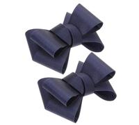 HANABASS Decorative Bow Shoe Clips 1 Pair Navy Blue Stretch Fabric Shoe Accessories for Women’S High Heels and Flats