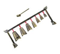 HANABASS Desktop Chime Model Alloy Plating Material Delicate Pattern Design Not Easy to Deform Sound Retro Chinese Chimes for Desktop Decorative Supply and Home Decoration