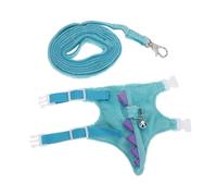 HANABASS Dinosaur Style Small Animal Harness Leash Vest with Quick Adjustable Buckle Dog Traction Rope for Rabbits Ferrets Hamsters Lizards Rats Outdoor Walking