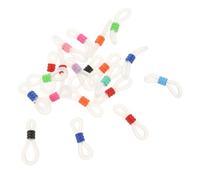 HANABASS DIY Craft Material Adjustable for Creating Jewelry and Accessories 40pcs Silicone and Metal Eyeglass Chain Ends Connector Anti-Slip Design Random Color for Necklaces and Glasses