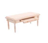 HANABASS Dollhouse Chair Desk Accessories Mini Chair Dollhouse Coffee Table Beige