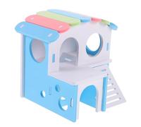 HANABASS Double Hamster House Small Animal Hideout Tunnel Habitat for Guinea Pigs Comfortable and Safe Design for Fun and Playful Environments