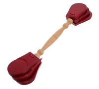 HANABASS Double-head Wooden Castanet Clappers Children's Percussion Instrument Handheld Rhythm Toy for Early Music Learning Kids Musical Instrument Set in Imitation Rosewood Color