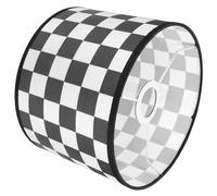 HANABASS E27 Socket Checkered Lamp Shade for Table Lamps, Lightweight Fabric Shade Suitable for Room and Bedroom Lighting