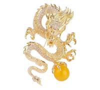 HANABASS Elegant Chinese Dragon Brooch Pin for Women Meticulously Crafted Zodiac Lapel Pin High-end Shawl Decoration Jewelry for Parties Birthdays Anniversaries and Special Occasions