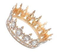 HANABASS Elegant Crown for Women Made of Zinc Alloy and Rhinestone, Featuring a Reasonable Structure and Practical Design, a Wedding Rhinestone Crown for Birthday and Stage