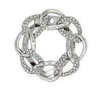 HANABASS Elegant Silver Scarf Ring Buckle for Silk Scarves Smooth Multipurpose Clothing Clip for Shirt Ties Buckle and Shawl Wraps Stylish Accessory for Women Wedding Party and Everyday