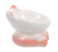 HANABASS Elevated Ceramic Cat Bowl with Stable Base Raised Pet Food Dish for Kittens and Small Dogs Tilted Feeder for Healthy Eating Posture Easy to Clean Stylish Feeding Station for Cats