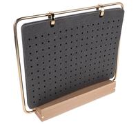 HANABASS Enamel Pin Display Organizer Felt Board with Wooden Stand Badge Collection Storage Calendar for Desktop Soft Felt Holder for Brooches and Pins Elegant Jewelry Display
