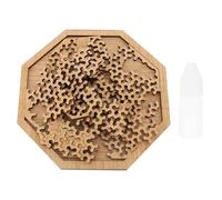 HANABASS Escher Pattern Wooden Jigsaw Puzzle for Adults - Complex Right-angle Hexagon Brain Teaser, Flat Wood Puzzle Game for Adult Intelligence Challenge