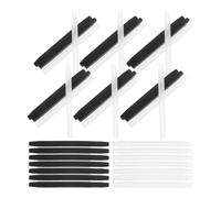 HANABASS Eyeglass End Tips for Daily Wear and Outdoor Activities Black and White 20 Pair Silicone Anti-slip Ear Cushions