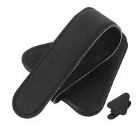 HANABASS Eyeglass Holder for Car Visor Sunglasses Holder Clip in PU Leather Storage Solution for Cards Tickets and Eyewear - Sleek Clutter-Free Automotive Interior Organizer