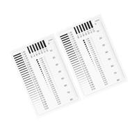 HANABASS Flaw Detection Gauge 2pcs Plastic Multifunctional Ruler Featuring High Precision Measurement for Stain and Crack Evaluation in Quality Control