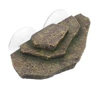HANABASS Floating Turtle Basking Platform with Suction Cups for Aquatic Tortoise and Turtle Tank, Resin Material with Nature Inspired Look, Comfortable Resting Terrace for Pets’ Habitat