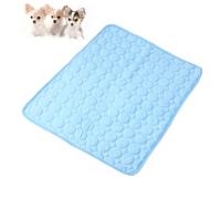 HANABASS Foldable Pet Cooling Mat Blue Breathable Summer Heat Dissipation Pad for Dogs Cats Soft Comfortable Ice Crystal Compound Surface