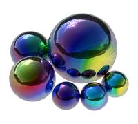 HANABASS Gazing Ball 6 Pack 5.91 Inch Mirror Polished Reflective Garden Spheres Stainless Steel Outdoor Patio Decor Lightweight
